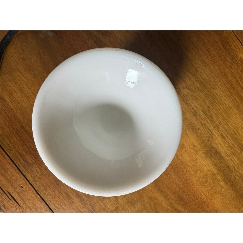 Vintage Hazel Atlas Starburst Milk Glass Compote Vase Planter 9" MCM - Picture 6 of 9